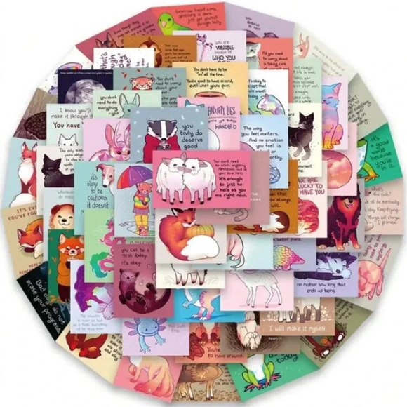 60 Multicolor positive uplifting message vinyl stickers decor laptop cup helmet - Picture 3 of 7